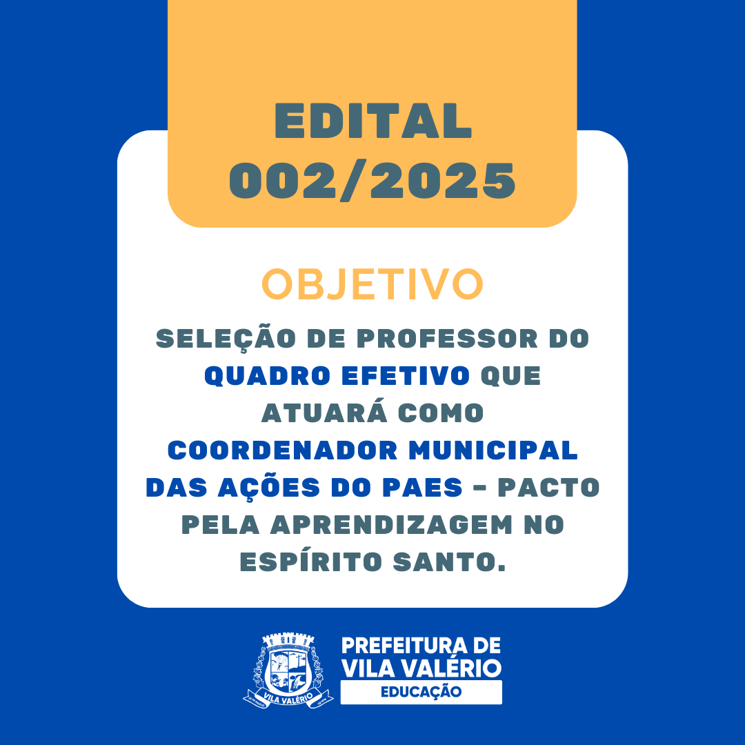 EDITAL 0022025 - EDUCAÇÃO